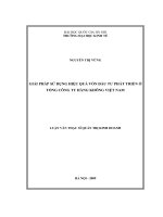 Giải pháp sử dụng hiệu quả vốn đầu tư phát triển ở tổng công ty hàng không việt nam 
