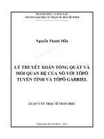 Lý thuyết xoắn tổng quát và mối quan hệ của nó với tôpô tuyến tính và tôpô gabriel 