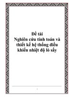 Tiểu luận nghiên cứu tính toán và thiết kế hệ thống điều khiển nhiệt độ lò sấy 