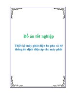 Khóa luận thiết kế máy phát điện ba pha và hệ thống ổn định điện áp cho máy phát 