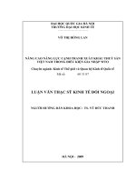 Nâng cao năng lực cạnh tranh xuất khẩu thủy sản việt nam trong điều kiện gia nhập WTO 