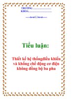 Khóa luận thiết kế  hệ thống điều khiển và khống chế động cơ điện không đồng bộ ba pha 