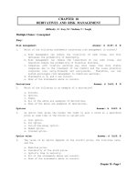 Test bank Finance Management  chapter 18 derivatives and risk management