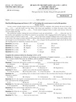 Đề thi thử thpt quốc gia 2017 môn tiếng anh lần 1 trường thpt yên lạc   vĩnh phúc 