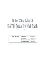 Quản lý nhà sách  công nghệ phần mềm