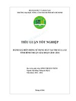 Đánh giá biến động sử dụng đất tại thị xã la gi tỉnh bình thuận giai đoạn 2010   2014 