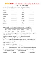 Bài tập tiếng Anh lớp 10 Unit 7: The Mass Media có đáp án