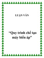 Luận văn quy trình chế tạo máy biến áp 