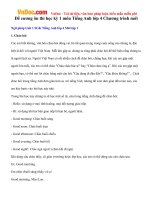 Đề cương ôn thi học kỳ 1 môn Tiếng Anh lớp 4 Chương trình mới