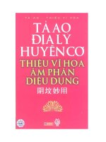 Địa lý huyền cơ và âm phần diệu dụng    Tả Ao và Thiều Vĩ Hoa
