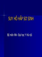 Bài Giảng Suy Hô Hấp Sơ Sinh