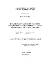 Hoạt động của công ty tài chính công nghiệp tàu thủy trong tập đoàn công nghiệp tàu thủy việt nam 
