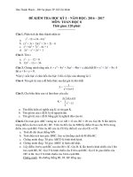 TOÁN HỌC KỲ 1 NĂM HỌC 2016  2017