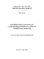 Giải pháp nâng cao năng lực cạnh tranh sản phẩm của công ty cổ phần may 40 hà nội 