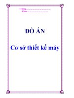 Đồ án Bản thiết kế hệ dẫn động xích tải dùng hộp giảm tốc bánh răng côn 1 cấp