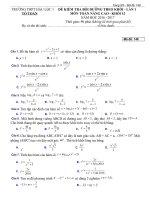 Đề thi KTBD khối 12   lần 1   trường THPT hậu lộc 1 