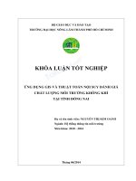 Ứng dụng GIS và thuật toán nội suy đánh giá chất lượng môi trường không khí tại tỉnh đồng nai 