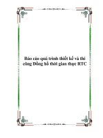 Khóa luận quá trình thiết kế và thi công đồng hồ thời gian thực RTC 