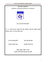 Bài tập lớn tính toán thiết kế hệ thống truyền động điện trong máy cắt gọt kim loại 