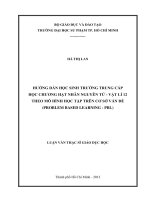 Hướng dẫn HS trường trung cấp học chương “hạt nhân nguyên tử” – vật lí 12 theo mô hình học tập trên cơ sở vấn đề (problem based learning   PBL) 