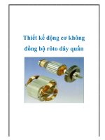 Tiểu luận Thiết kế động cơ không đồng bộ Roto dây quấn