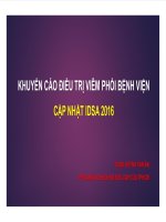 Khuyến Cáo Điều Trị Viêm Phổi Bệnh Viện Cập Nhật IDSA 2016