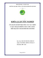 Ứng dụng GIS hỗ trợ công tác tác chiến và quy hoạch phòng cháy chữa cháy trên địa bàn thành phố hồ chí minh 