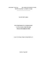 Phát triển đội ngũ cán bộ khoa học và công nghệ tại viện công nghệ   tổng cục công nghiệp quốc phòng LATS đại học lao động xã hội 