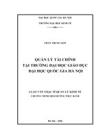 Quản lý tài chính tại trường đại học giáo dục – đại học quốc gia hà nội 