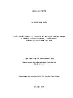 Phát triển năng lực tư duy và rèn trí thông minh cho học sinh trung học phổ thông thông qua bài tập hóa học 