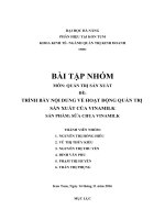 Phân tích quy trình sản xuất sữa chua vinamilk