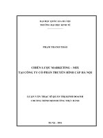 Chiến lược marketing mix tại công ty cổ phần truyền hình cáp hà nội 