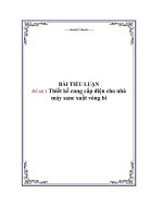 Tiểu luận thiết kế cung cấp điện cho nhà máy sane xuất vòng bi 