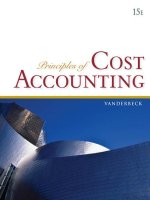 Principles of cost accounting 15e vandebeck