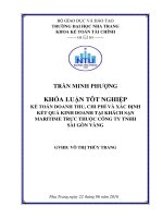 Kế toán doanh thu, chi phí và xác định kết quả kinh doanh tại khách sạn maritime trực thuộc công ty TNHH sài gòn vàng  