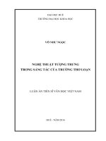 Nghệ thuật tượng trưng trong sáng tác của trường thơ loạn