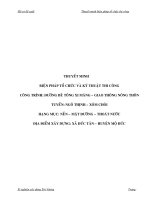 BIỆN PHÁP tổ CHỨC và kỹ THUẬT THI CÔNG ĐƯỜNG bê TÔNG XI MĂNG GIAO THÔNG NÔNG THÔN