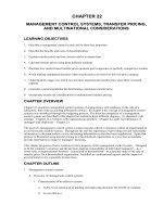 Test bank accounting management 11e chapter 22 MANAGEMENT CONTROL SYSTEMS, TRANSFER PRICING, AND MULTINATIONAL CONSIDERATIONS 