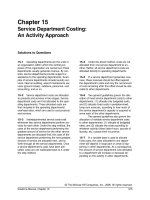 Solutions to question managerial accounting ch15 servive department costing