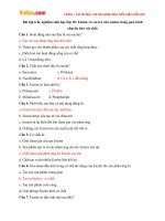 Bài tập trắc nghiệm sinh học lớp 10: Enzim và vai trò của enzim trong quá trình chuyển hóa vật chất