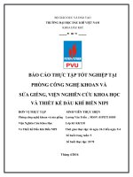 BÁO cáo THỰC tập tốt NGHIỆP tại PHÒNG CÔNG NGHỆ KHOAN và sửa GIẾNG, VIỆN NGHIÊN cứu KHOA học và THIẾT kế dầu KHÍ BIỂN NIPI