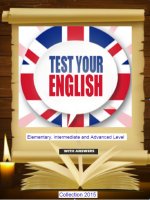 Test your english elementary intermediate and advanced level with answers 2015