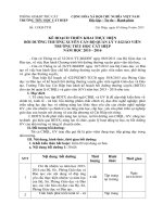 Kế hoạch Bồi dưỡng Thường xuyên của Nhà trường năm học 2015 - 2016