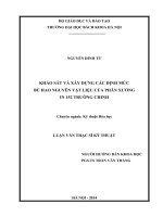 Khảo sát và xây dựng các định mức bù hao nguyên vật liệu của phân xưởng in 152 trường chinh 