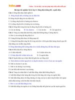 Bài tập trắc nghiệm Vật lý lớp 11: Dòng điện không đổi - nguồn điện