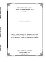 chuyển hoá artemisinin từ thanh hao hoa vàng (artemisia annua l ) bằng phương pháp sinh học để tạo thành các dẫn xuất có hoạt tính sinh học 