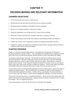 Test bank accounting management 11e chapter 11 DECISION MAKING AND RELEVANT INFORMATION 