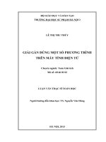 Giải gần đúng một số phương trình trên máy tính điện tử