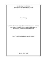 nghiên cứu công nghệ cân bằng tải (load balancing) ứng dụng vào triển khai cân bằng tải cho các webserver lớn trong doanh nghiệp 
