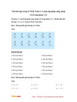 Giải bài tập trang 67 SGK Toán 1: Luyện tập phép cộng, phép trừ trong phạm vi 6